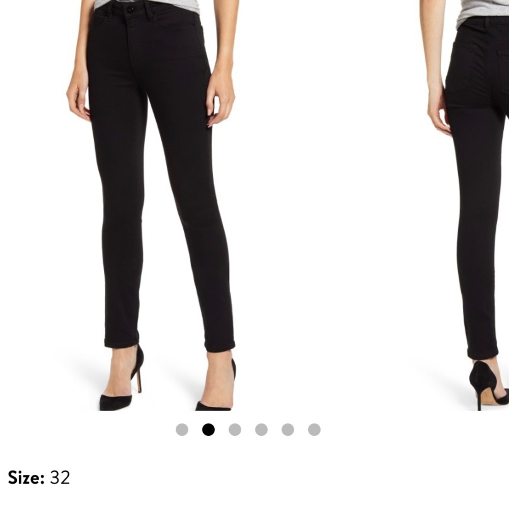 NWOT -Paige Transcend Hoxton High Waist Skinny Jeans- Black Shadow